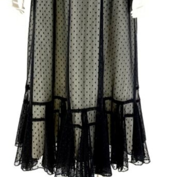 Black overlay with polkadots formal - Picture 2 of 3